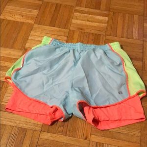 Pink, Blue, Green Athletic Shorts